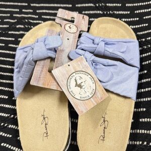 Panama Jack Light Purple Bow Slide Sandals